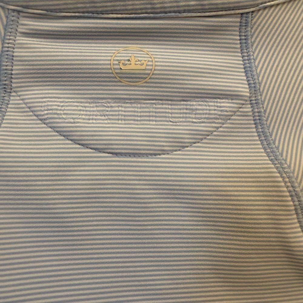 Peter Millar Women's Light Blue Quarter-Zip Top - Picture 5 of 6